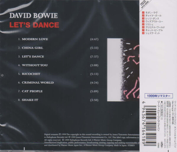 David Bowie ‎– Let's Dance (Ed. japonesa) - CD