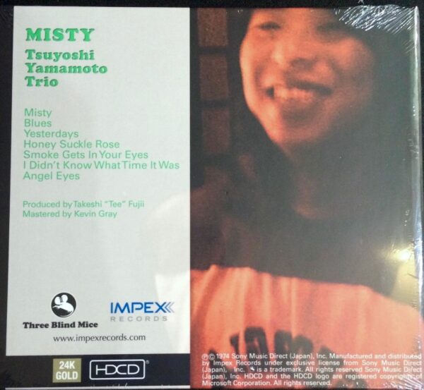 Yamamoto, Tsuyoshi Trio - Misty - CD 24K - Back - TBM - Impex - Audio Elite Colombia